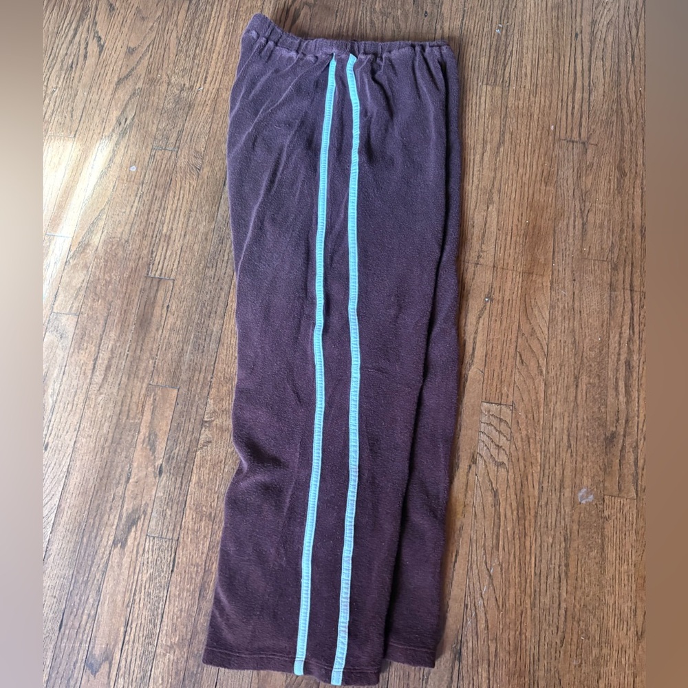 Coco Jensen stripe terry cloth pants